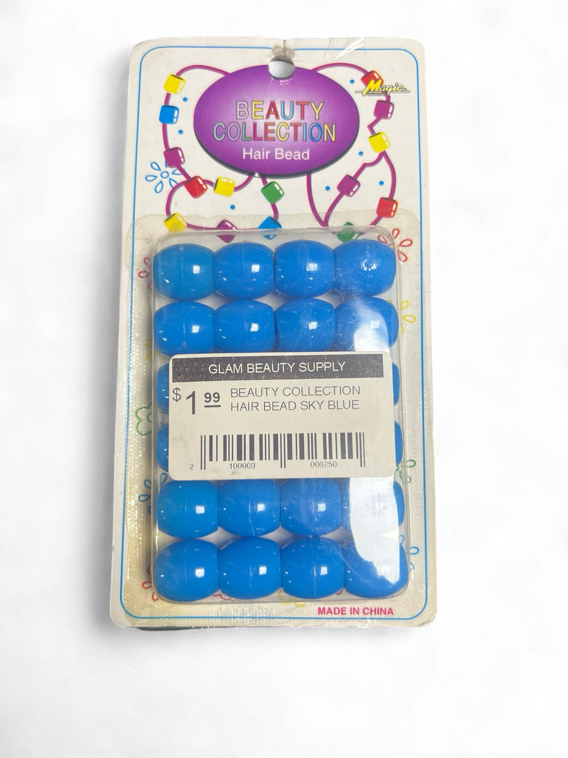 BEAUTY COLLECTION HAIR BEAD SKY BLUE