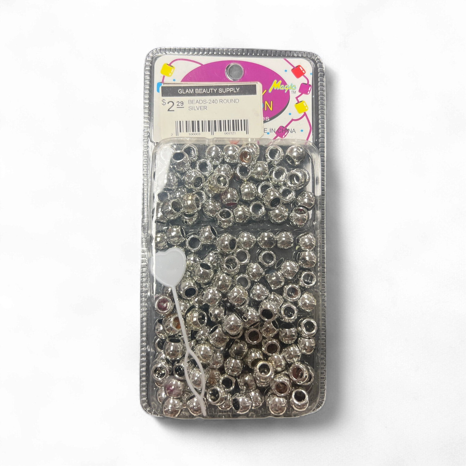 BEADS-240 ROUND SILVER