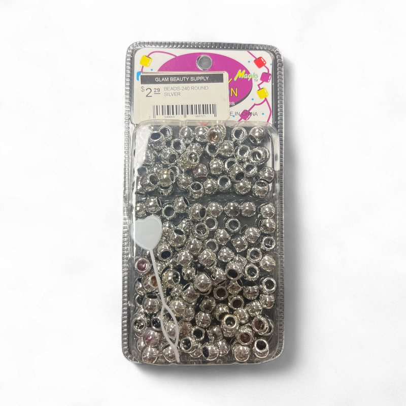 BEADS-240 ROUND SILVER