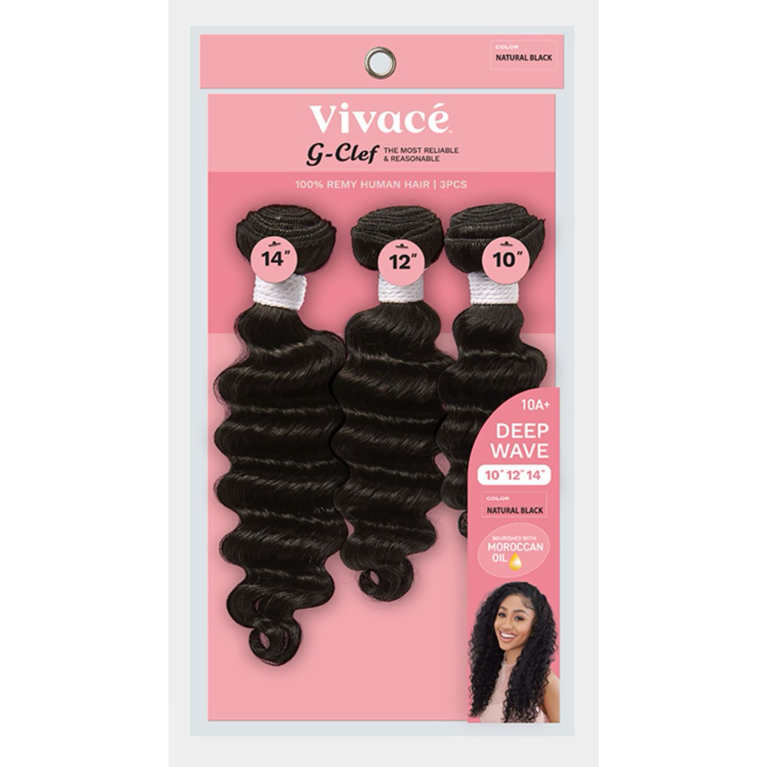 10&quot; 12&quot; 14&quot; &quot; G CLEF DEEP WAVE NATURAL BLACK