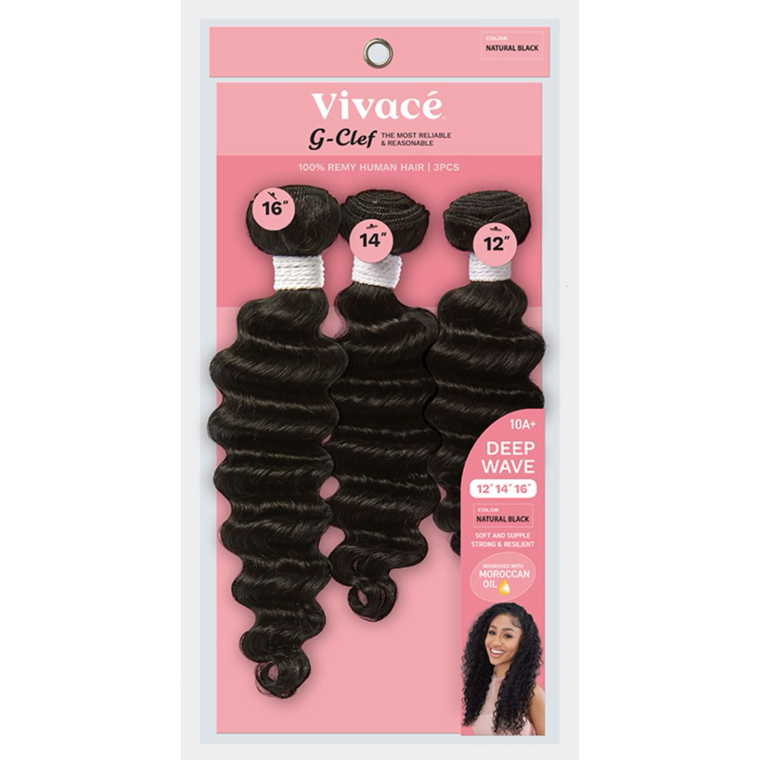 12&quot; 14&quot; 16&quot; &quot; G CLEF DEEP WAVE NATURAL BLACK