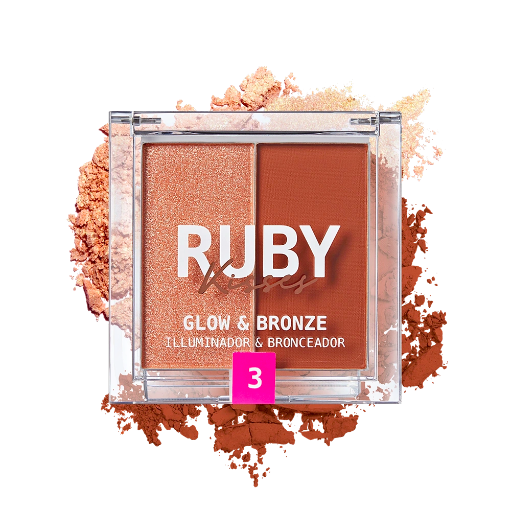 RK DUO HIGHLIGHTER BRONZER-TAN