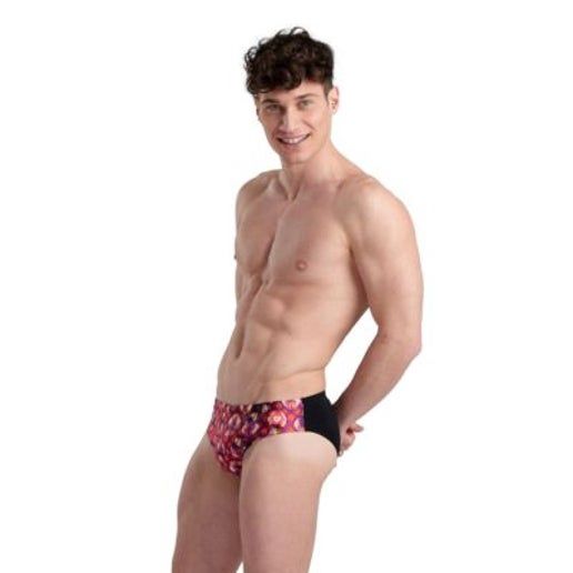 M Crazy Arena Swim Brief Allover, Size: 26, Colour: 550 Black/Multi