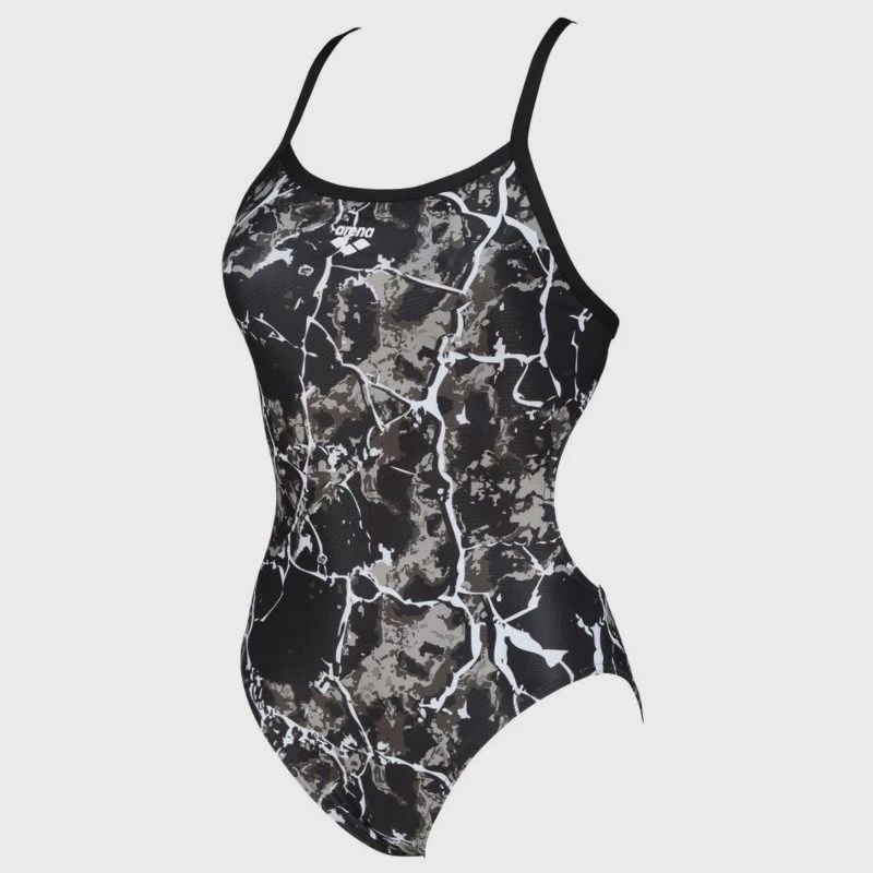 W Earth Texture Challenge Back One Piece, Colour: 550 Black, Size: 28