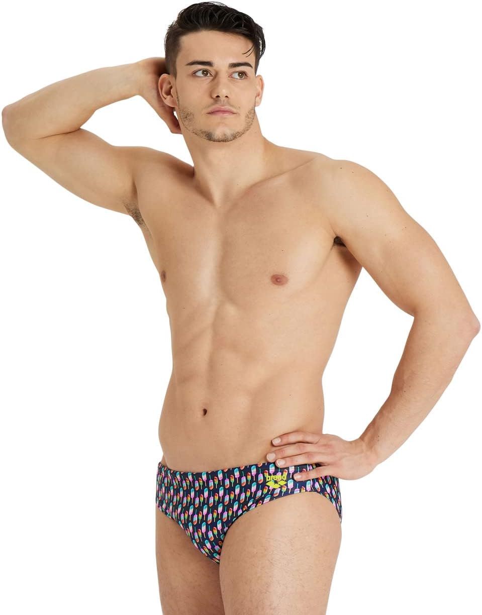 M Swim Brief Allover, Colour: 550 Asphalt/Multi, Size: 32