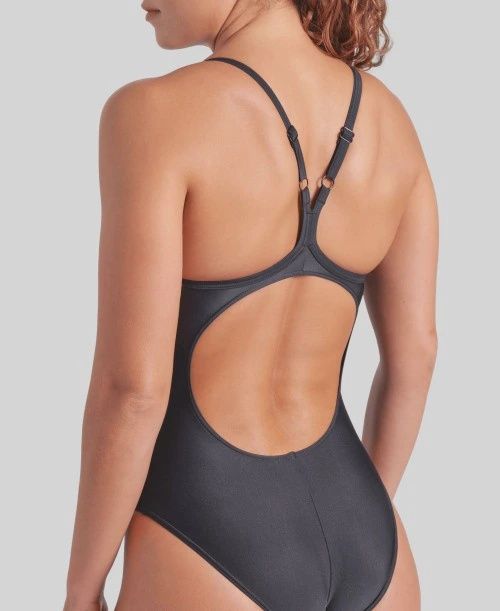 Women&#39;s solid swimsuit lightdrop back b