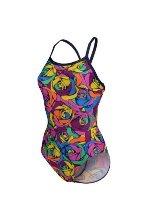 Women&#39;s Rose Parade Swimsuit Lightdrop Back, Colour: 907 Freak Rose/Multi Navy, Size: 34