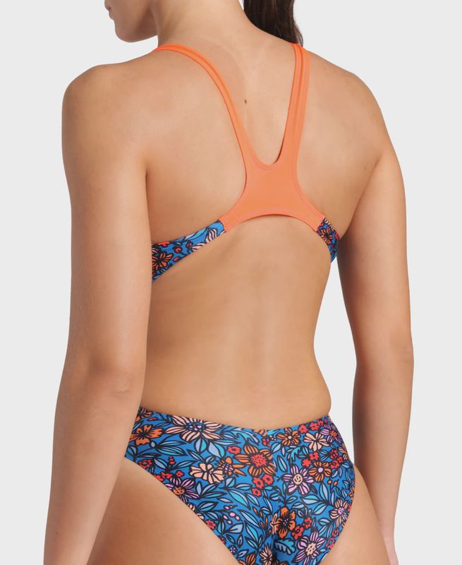 Women&#39;s Micro Floral Swimsuit Swim Tech Back