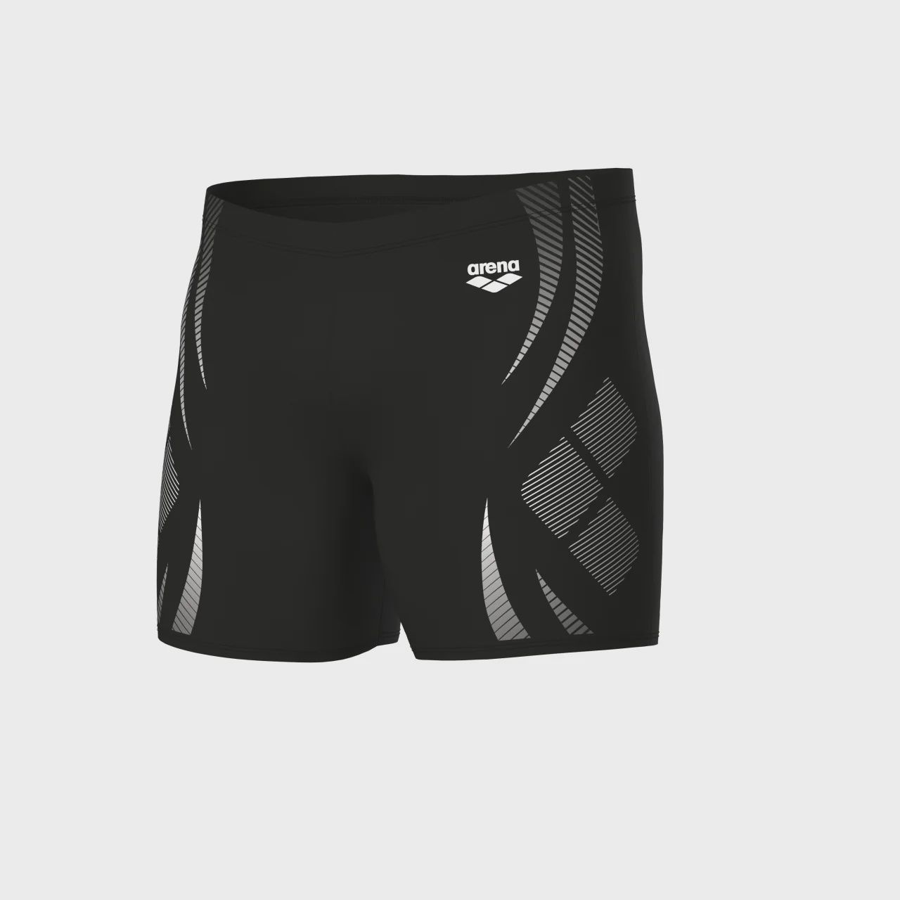 M Poseidonia Swim Mid Jammer, Colour: 501 Black-White, Size: 30