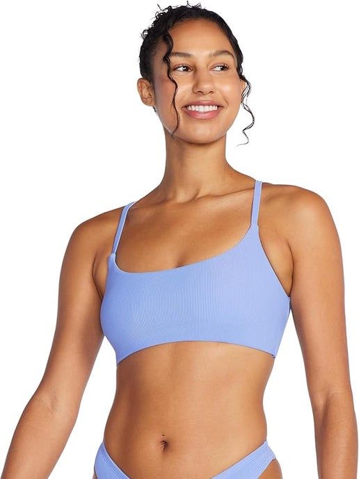 RIB Double Cross Bikini Top, Size: XSmall
