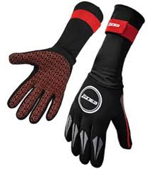 Neoprene Swim Gloves, Colour: Black/Red, Size: XSmall