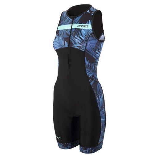 Womens Activate Plus Tropical Palm Sleeveless Trisuit, Size: Small