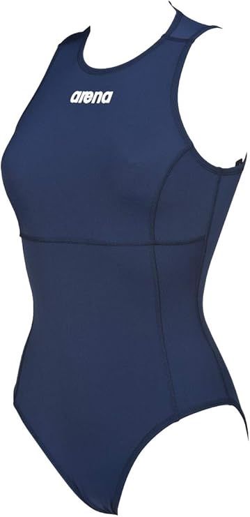 Women&#39;s team swimsuit Waterpolo Solid, Colour: 750 Navy/White, Size: 36