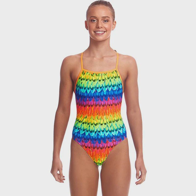 Girls Strapped In One Piece, Colour: Wing It, Size: Girls 12
