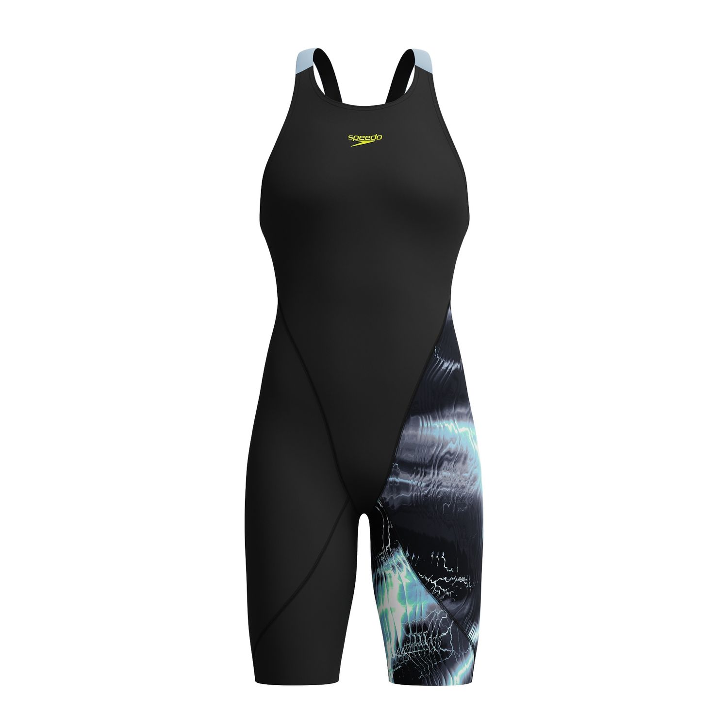 Speedo LZR PRO 2.0 PRINTED KNEESKIN, Colour: ELECTRO STATIC/BLACK, Size: 22