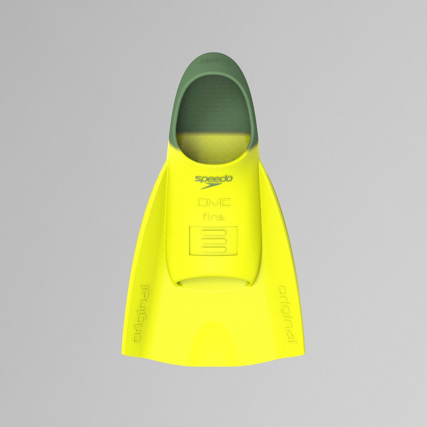 Speedo DMC Original &amp; Elite Fin, Colour: 730 Hyper Yellow/Olive, Size: 3XS