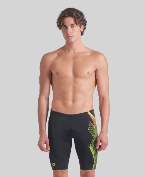 Arena Men's Sea Water Swim Jammer, Colour: 500 Black, Size: 32