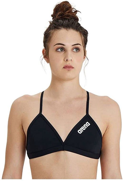 Arena W solid tie back top, Colour: 55 Black-White, Size: 24