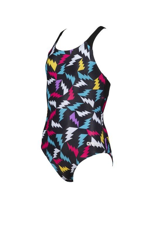 Arena G Lightning Colors Jr Swim Pro Back, Colour: 850 Black-Martinica Multi, Size: 24Jr