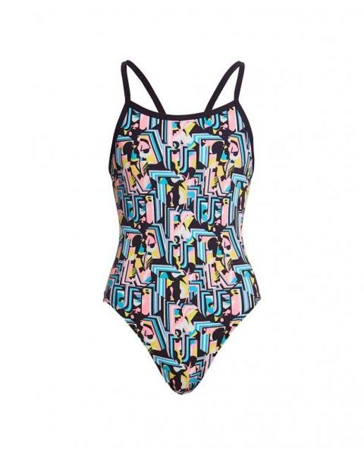 Funkita Single Strap One Piece (Girls), Colour: Abstracta, Size: Girls 8
