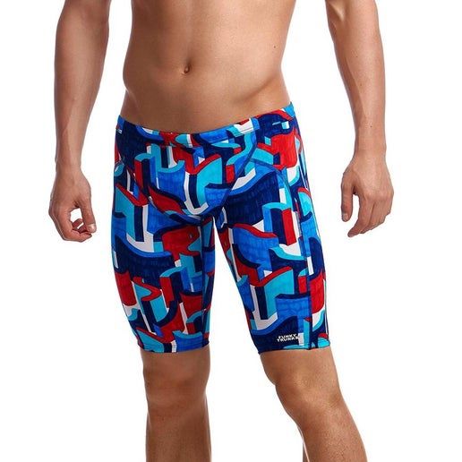 Funky Trunks Training Jammers (Boys), Colour: Block Rock, Size: Boys 24