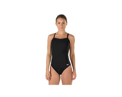 Speedo Endurance + Flyback Training Suit, Colour: 006 Black/Black, Size: 26