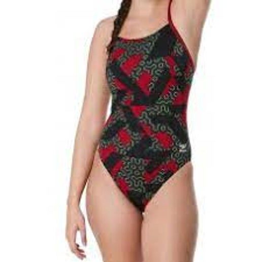 Speedo Endurance + Ruse Blocks Flyback, Colour: 608 Team Maroon, Size: 30