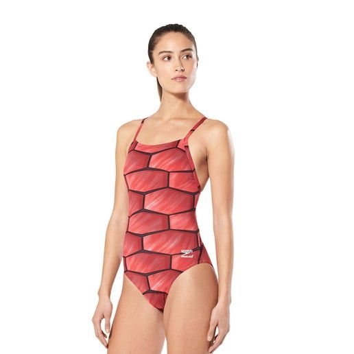 Speedo Endurance + Shell Shock Flyback, Colour: 601 Speedo Red, Size: 24