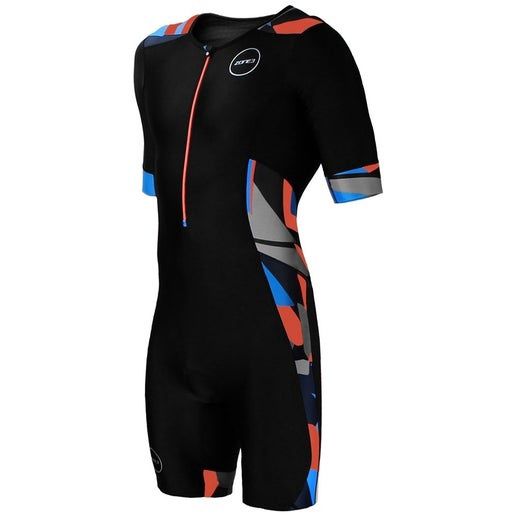 Zone3 Men's Activate+ Short Sleeve Trisuit Black/Neon, Size: Medium