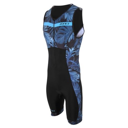 Zone3 Men's Activate+ Tropical Palm Sleeveless Trisuit, Size: Small