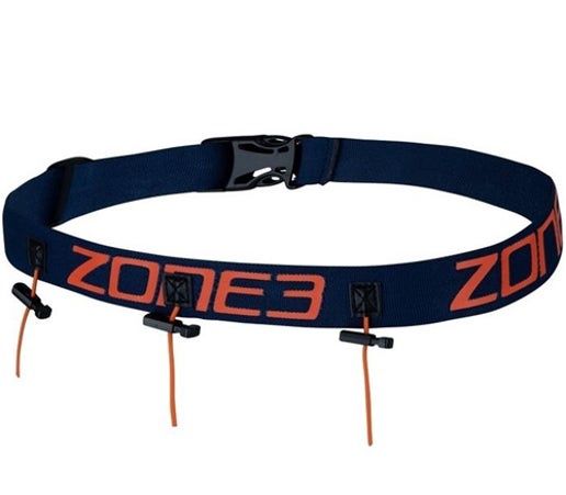 Zone3 Race Number Belt, Colour: Navy/Orange
