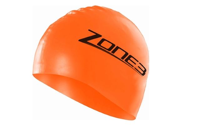 Zone3 Silicone Swim Cap, Colour: Hi-Vis Orange