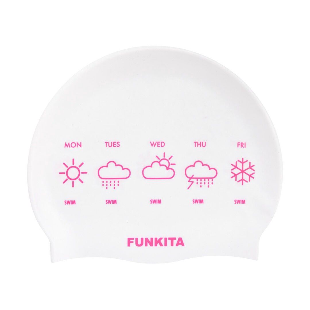 Funkita Silicone Swim Cap, Colour: Swim Week