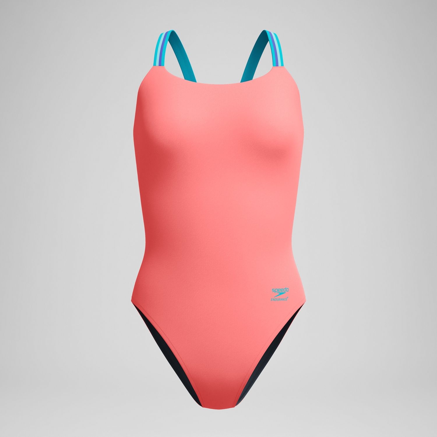 Speedo Femal Solid Comfort V-Back, Colour: 002 Neon Melon, Size: 34
