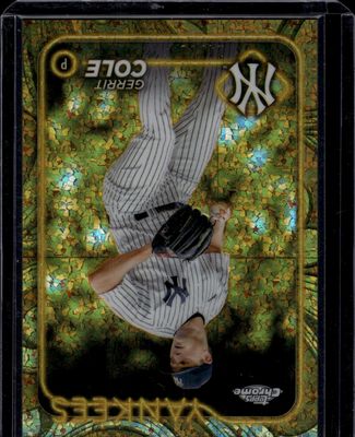 2024 Topps Chrome Gilded #150 Gerrit Cole Mini Diamond Gold /50