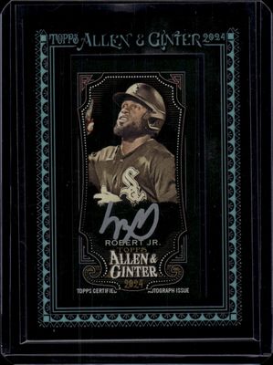 2024 Allen &amp; Ginter X #MA-LR Luis Robert Jr. Black Framed Mini Auto /10
