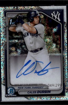 2024 Bowman #CPA-CD Caleb Durbin Chrome Prospect Autograph Speckle /299