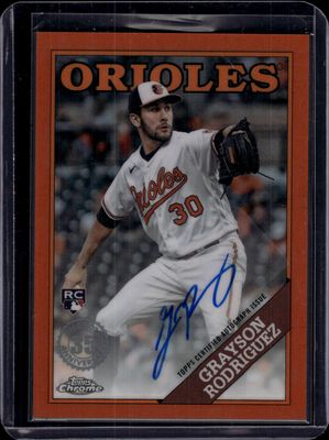 2023 Topps Chrome Update #88CA-GR Grayson Rodriguez 1988 Autograph Orange /25