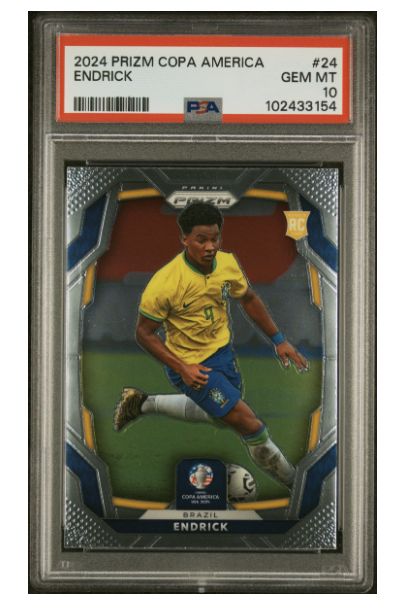 2024 Panini Prizm Conmebol Copa America #24 Endrick PSA 10