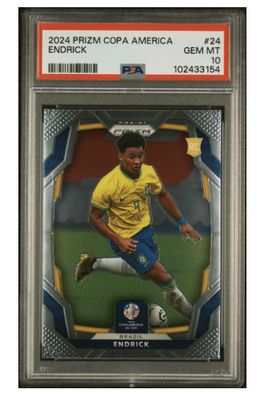2024 Panini Prizm Conmebol Copa America #24 Endrick PSA 10