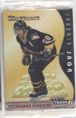 1996 topps finest cool Trade Refractor Sealed 4 Card pack (Jaromir Jagr, Mark Messier)