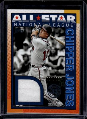 2025 Topps 1990 All Star Relic #90ASR-CJ Chipper Jones Blue /150
