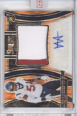 2023 Select Will Anderson Jr Neon Orange Pulsar Prizm RPA /33