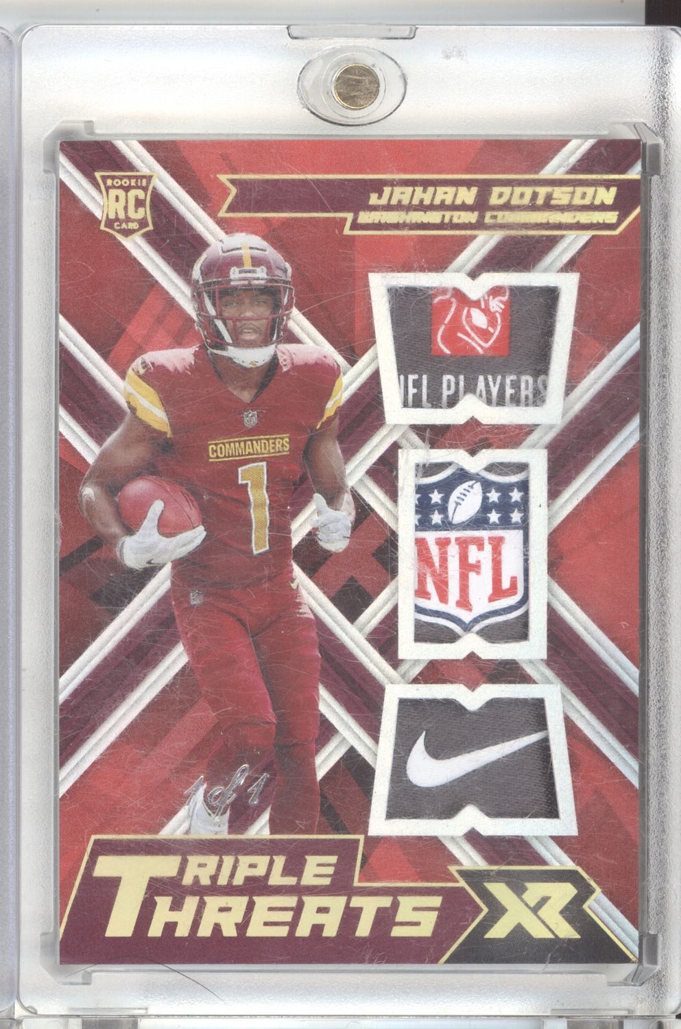 2022 Panini Xr Jahan Dotson Triple Threats