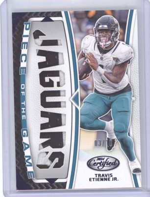 2024 Panini Certified #POG-TEJ Travis Etienne Jr. Piece of the Game Purple #/10