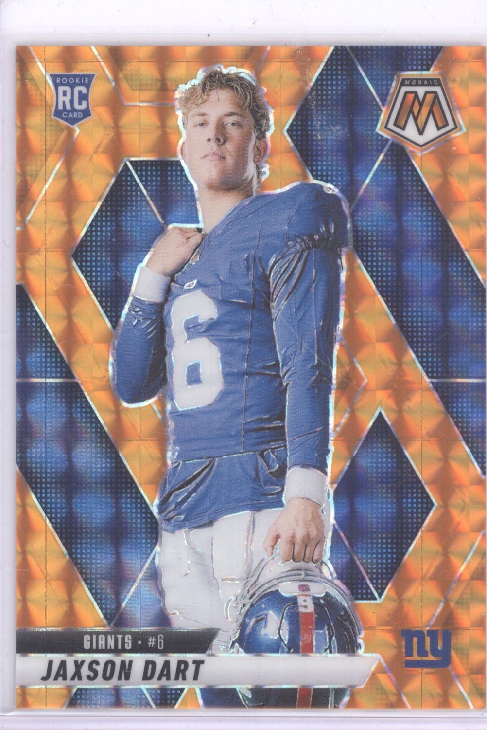 2025 Panini Mosaic #288 Jaxson Dart Mosaic Orange #/199 Variation