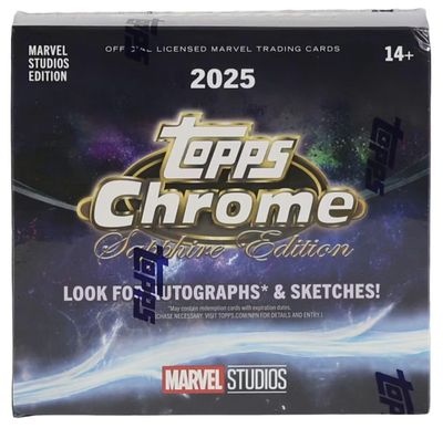 2025 Topps Marvel Studios Chrome Sapphire Edition Hobby Box