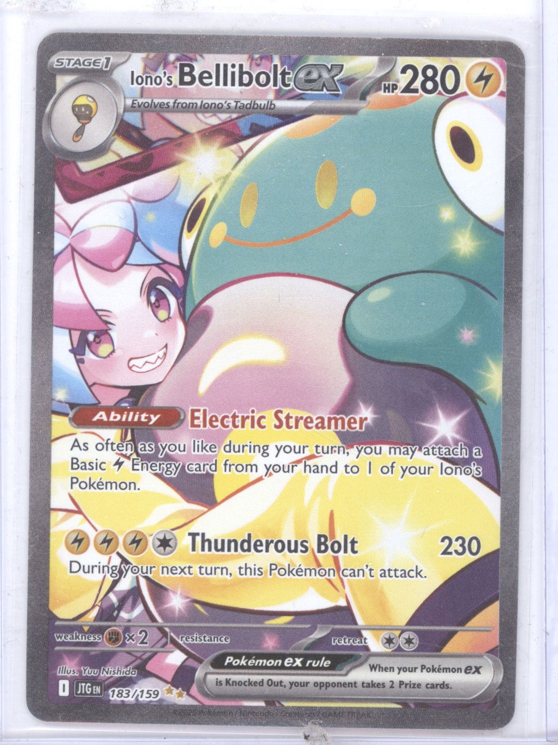 Iono's Bellibolt ex - 183/159 - SV09: Journey Together (JTG)