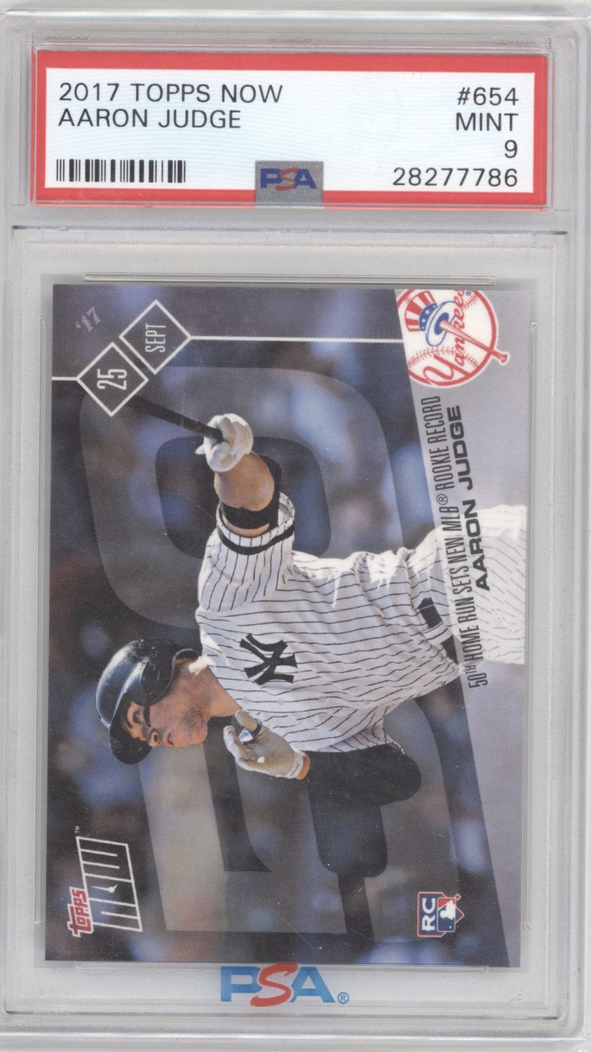 2017 Topps Now #654 Aaron Judge PSA 9