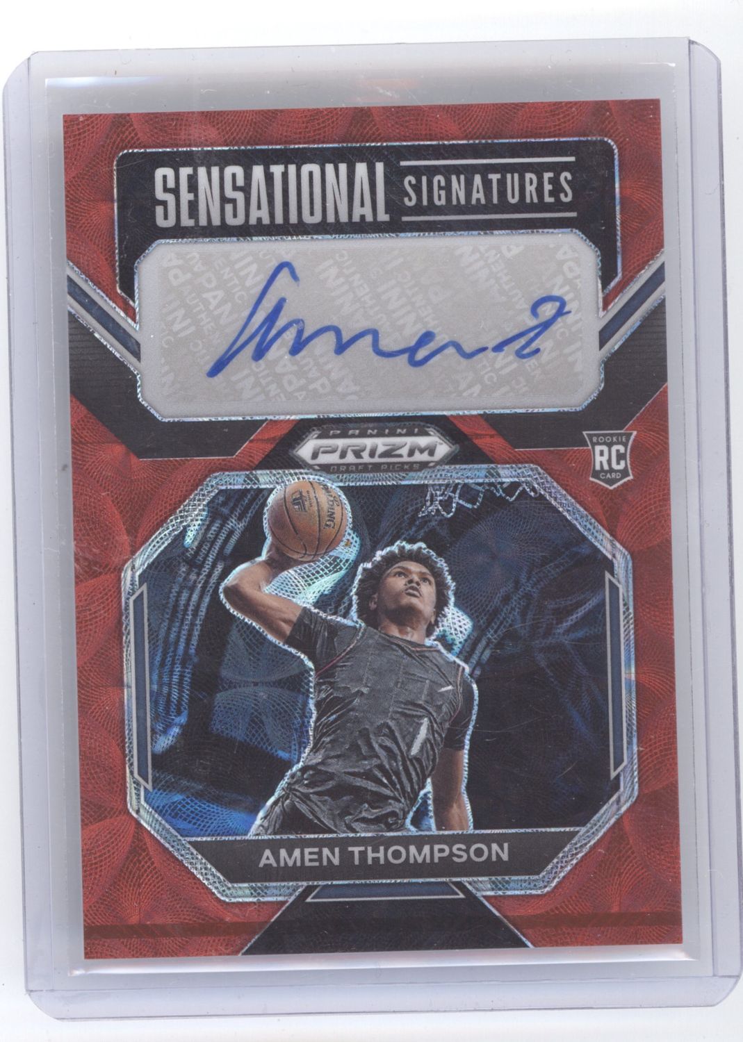 2023 Prizm Draft Picks Amen Thompson Sensational Signatures /40